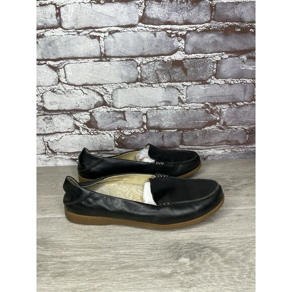 OluKai Kiele Black Leather Loafer Convertible Slip On Flats Shoes Women 9M US/39 - Picture 13 of 16